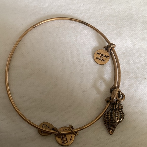 Alex and Ani Bracelet 2 piece dolphin and seashell - Picture 5 of 5
